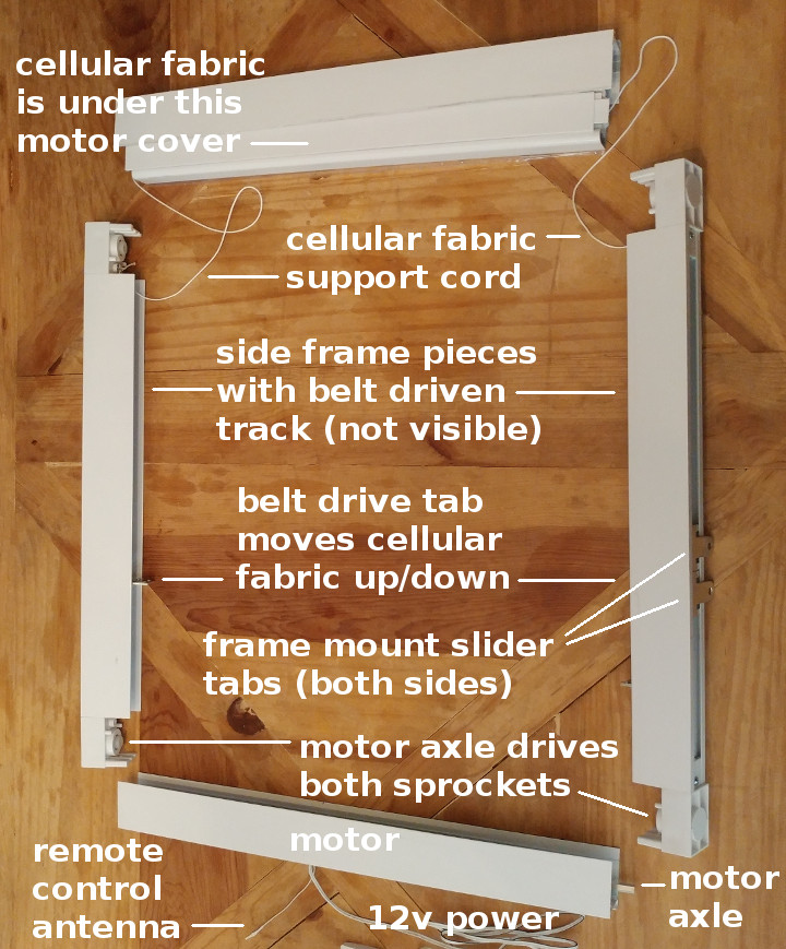 ShadeSlider for skylights and bottom-up windows - package arrival ShadeSlider for skylights and bottom-up windows - component overview