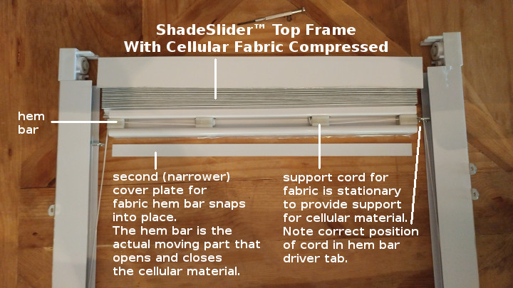 ShadeSlider for skylights and bottom-up windows - motor cover plate ShadeSlider for skylights and bottom-up windows - motor cover plate